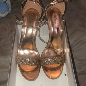 Rose Gold sparkly heels